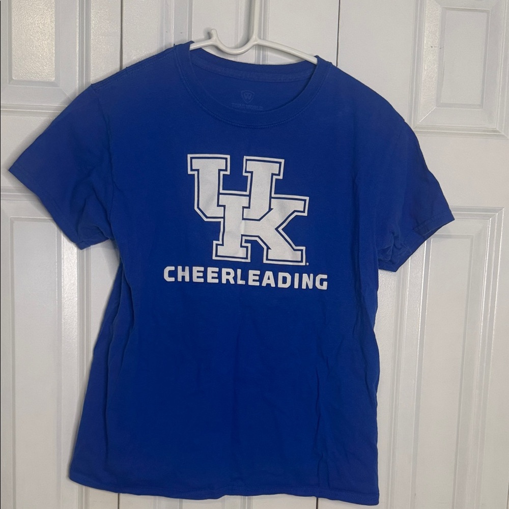 Top of the World Blue Cheerleading Tee